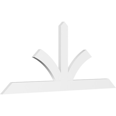 Ekena Millwork Richland Architectural Grade PVC Gable Bracket, 96"W x 40"H x 2"D x 6"F, 10/12 Pitch GBP096X40X0206RIC00